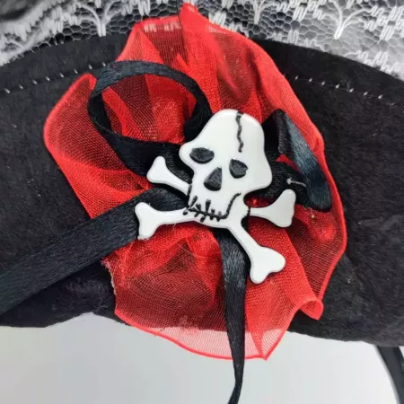 Tradineur - Diadema de catrina para Halloween - Apto para combinar con disfraces en fiestas y celebraciones, carnaval - Color ne