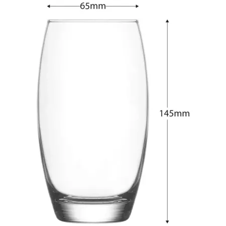 Tradineur - Set de 6 vasos altos de cristal ?Empire? para cócteles, combinados, refrescos, agua, aptos para lavavajillas, fiesta