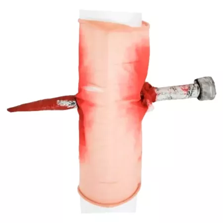 Tradineur - Guante con herida de clavo para halloween - Diseño realista con relieve - Ideal como complemento para disfraces, car