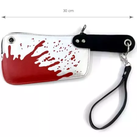 Tradineur - Bolso de mano con forma de cuchillo para mujer, incluye correa, complemento para disfraz, carnaval, halloween, cospl