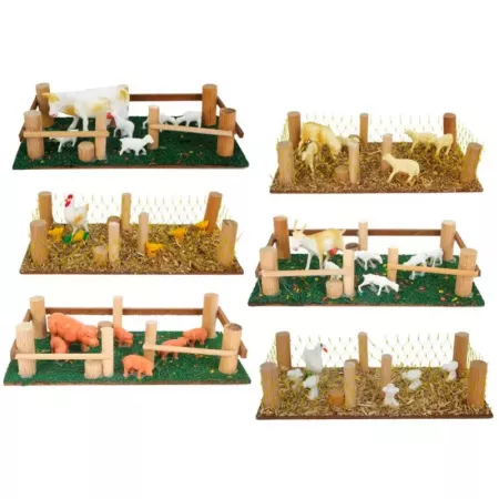 Tradineur - Corral para belén navideño, corcho y resina, animales de granja para nacimiento, figuras pesebre, navidad, decoració Tradineur - Corral para belén navideño, corcho y resina, animales de granja para nacimiento, figuras pesebre, navidad, decoració