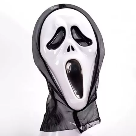Tradineur - Máscara Scream de plástico, careta, complemento para disfraces de carnaval, Halloween, cosplay, fiestas (Adulto, 32