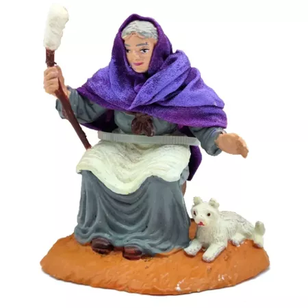 Figura Hilandera Navidad 8x7x6 cm - Decoración Belén Divertida