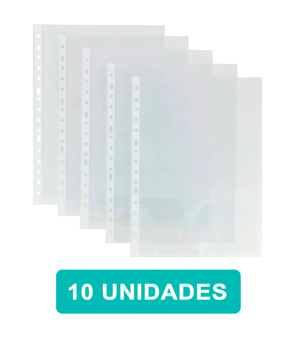 Tradineur - Pack de 10 fundas de plástico transparente A4, multitaladro, 16  agujeros, ordenar y clasificar apuntes, documentos