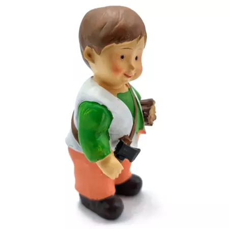 Figura Pastor con Leña para Belén Naïf 9x5x4 cm Navideña Figura Pastor con Leña para Belén Naïf 9x5x4 cm Navideña
