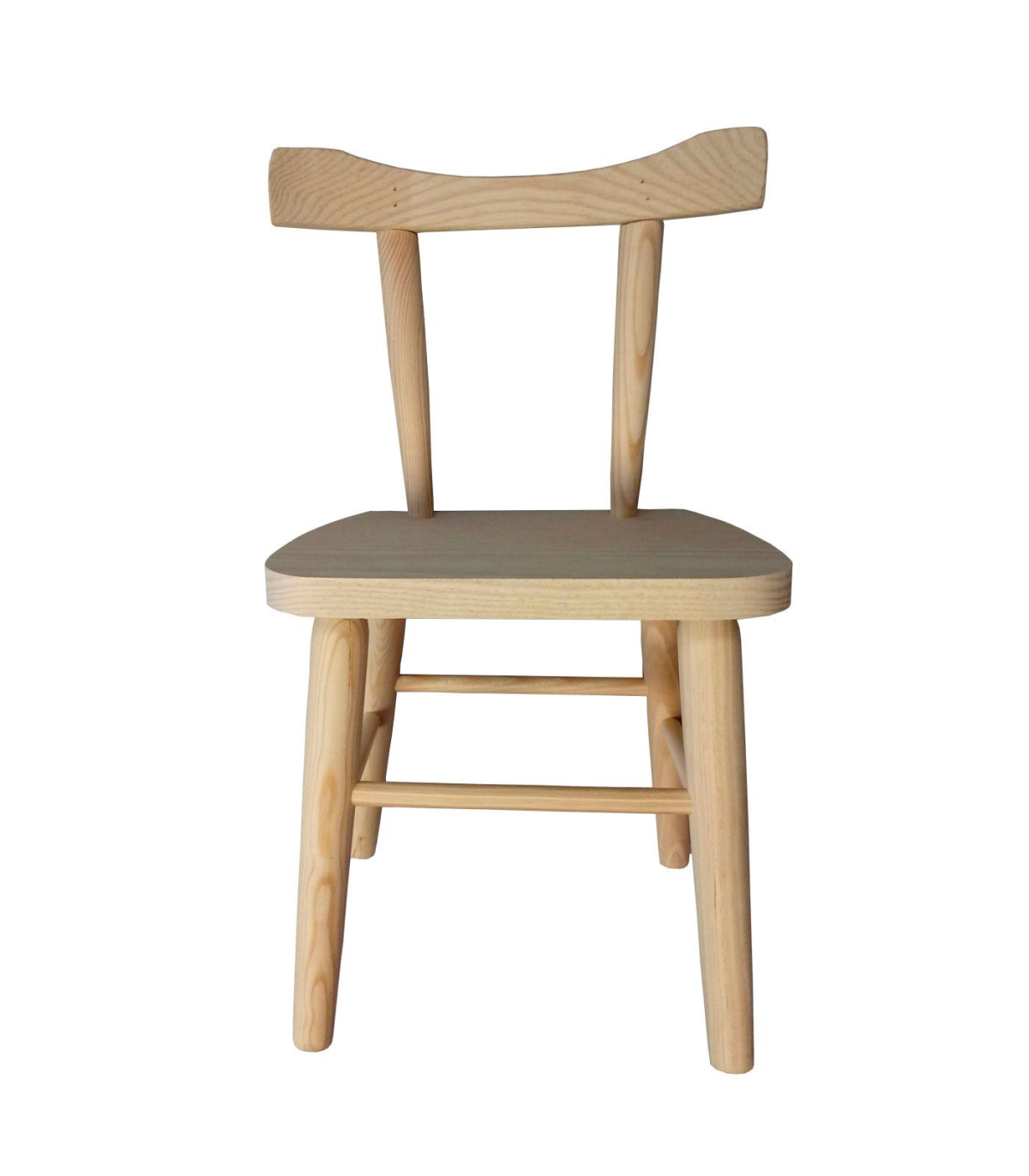 Tradineur - Silla infantil de madera 55 x 33 x 26 cm, silla para niños de  madera natural con reposapiés