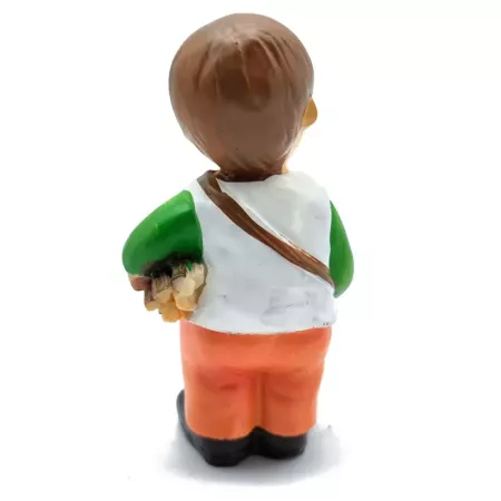 Figura Pastor con Leña para Belén Naïf 9x5x4 cm Navideña Figura Pastor con Leña para Belén Naïf 9x5x4 cm Navideña
