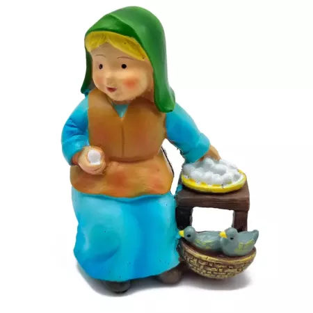 Figura Decorativa Vendedora de Huevos Naïf - Nacimiento Navidad Figura Decorativa Vendedora de Huevos Naïf - Nacimiento Navidad