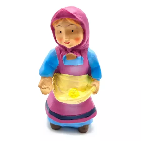 Figura de Granjera Naïf en Marmolina para Belén Navidad