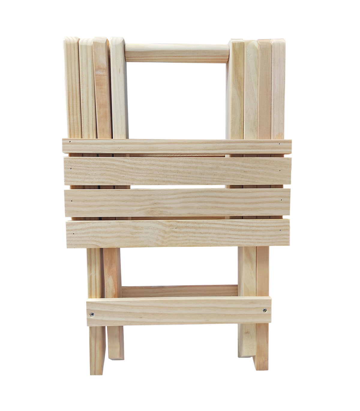 Tradineur - Silla plegable de madera con reposapiés para exterior, asiento  de 33 x 30 cm, máx. 95 kg, jardín, terraza, balcón