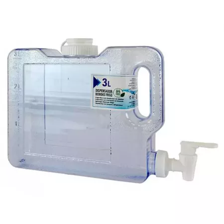 Dispensador Reutilizable 3L con Grifo Transparente Ideal Frío Dispensador Reutilizable 3L con Grifo Transparente Ideal Frío