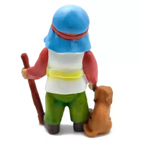 Figura Pastor y Perro para Belén Naïf 10x7.5x4 cm Navidad Figura Pastor y Perro para Belén Naïf 10x7.5x4 cm Navidad