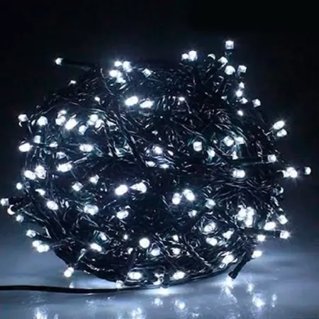 Tira LED 100 luces blancas 8m para Navidad interior y exterior Tira LED 100 luces blancas 8m para Navidad interior y exterior