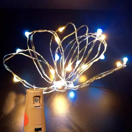 Alambre LED 50 luces blancas 5m para botella Navidad
