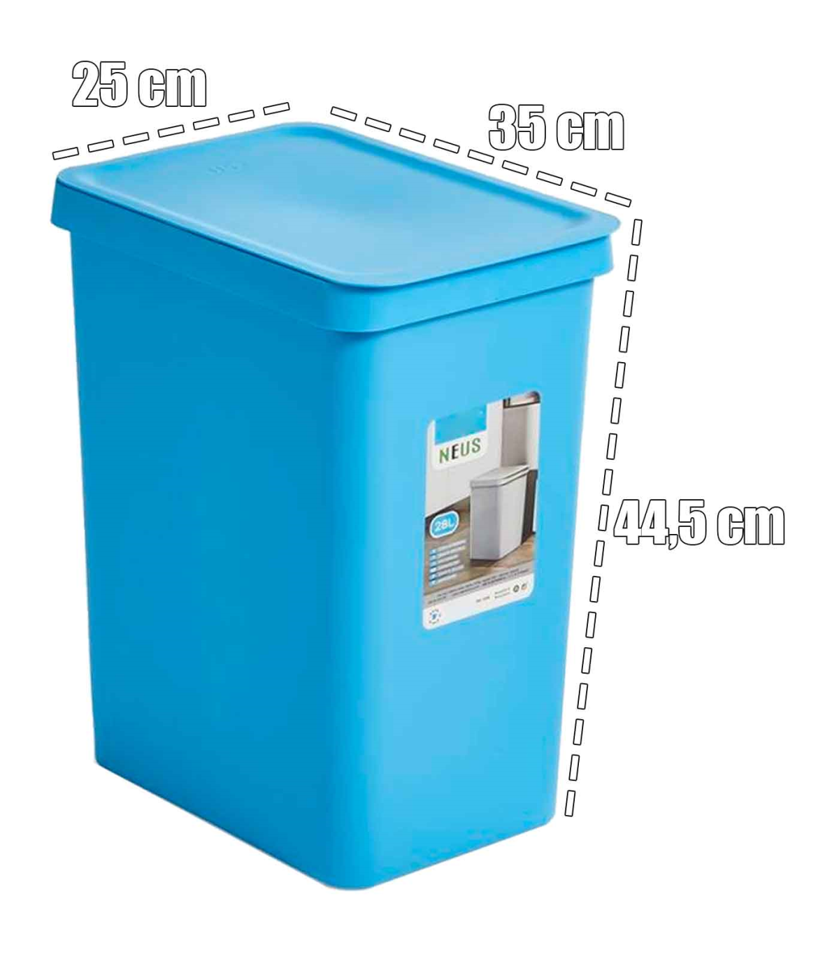 Cubo para la basura con tapa, color azul y varios tamaños - OFERTA