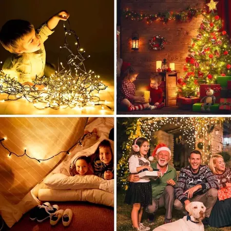 Tira 140 Luces LED Navideñas 11m Luz Cálida Interior/Exterior