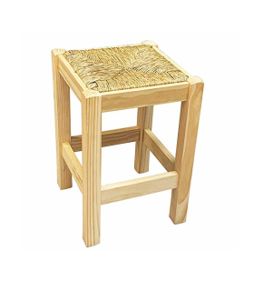 Tradineur - Taburete clásico alto para cocina, taburete de madera natural  redondo, taburete madera maciza 70 x 26 cm