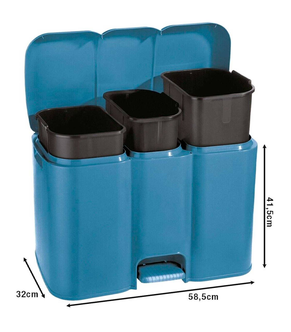  Cubo de basura de plástico con pedal creativo para interiores,  redondo, con tapa, para reciclaje, basura o basura, 6,5/10 L : Hogar y  Cocina