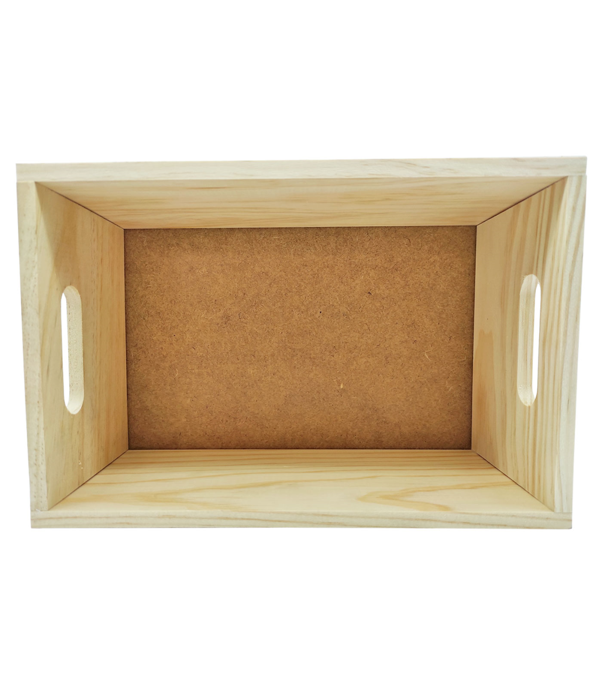 Caja de madera modelo 1 - con asas - Madera barnizada - 33 x 33 x 37 cm