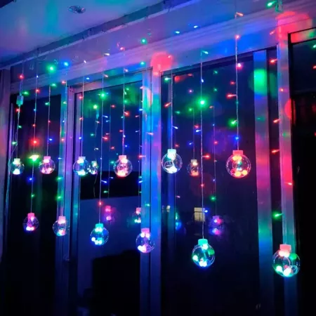 Cortina LED Multicolor 138 Luces con Mando - Navidad y Más