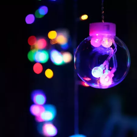 Cortina LED Multicolor 138 Luces con Mando - Navidad y Más