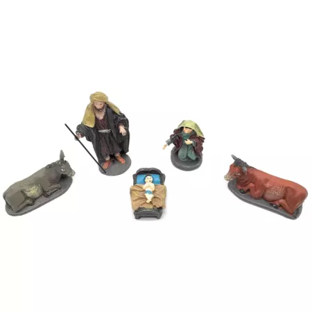 Set 5 Figuras Nacimiento Belén 10 cm Navidad Pesebre