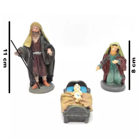 Set 5 Figuras Nacimiento Belén 10 cm Navidad Pesebre