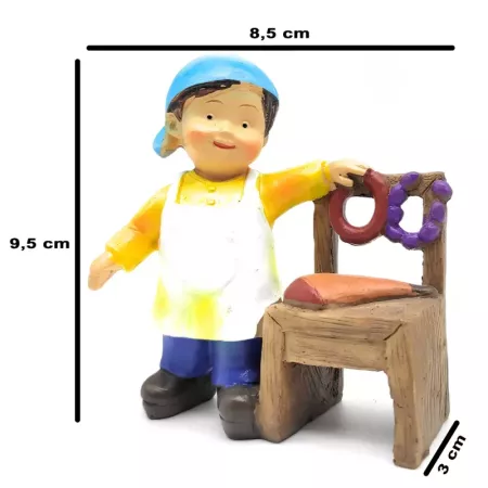 Figura Carnicero Naïf para Belén Navidad 9,5x8,5x3 cm