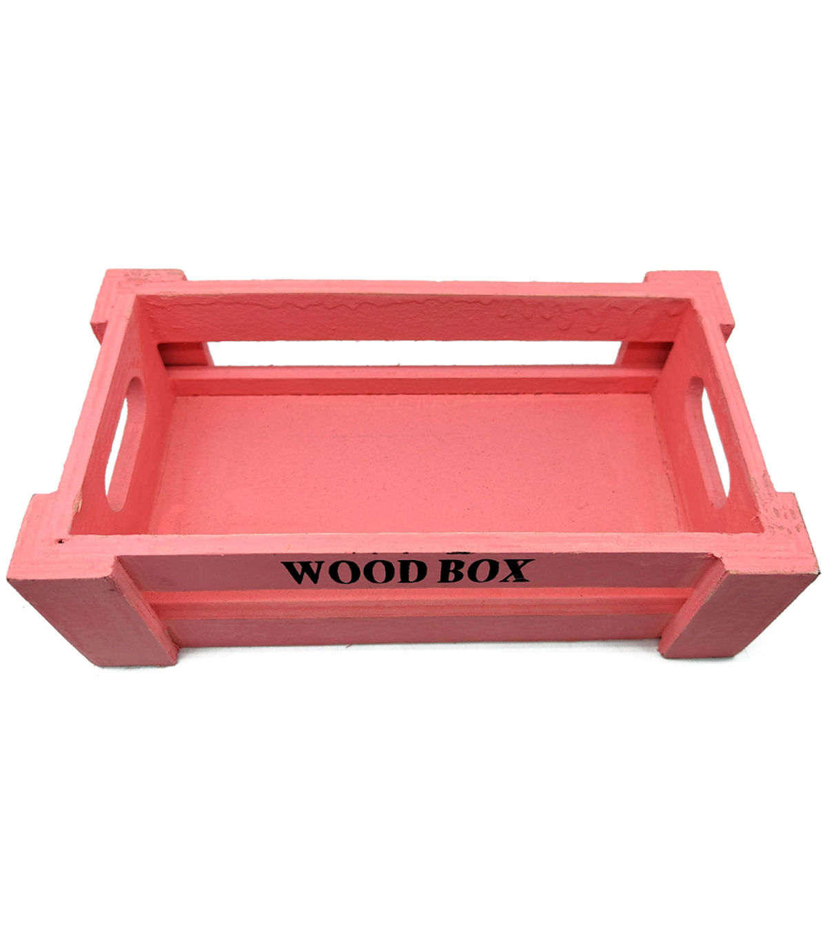 Wald Imports Caja de almacenamiento decorativa de madera roja