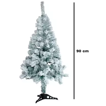Árbol de Navidad Nevado 90 cm | Fácil Montaje y Duradero