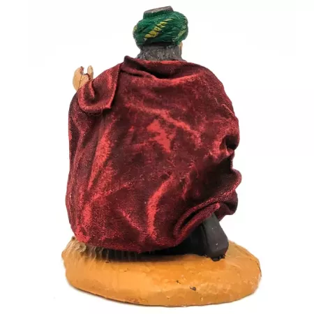 Figura Rey Mago Gaspar Belén 7,5 cm Adorno Artesanal Navidad
