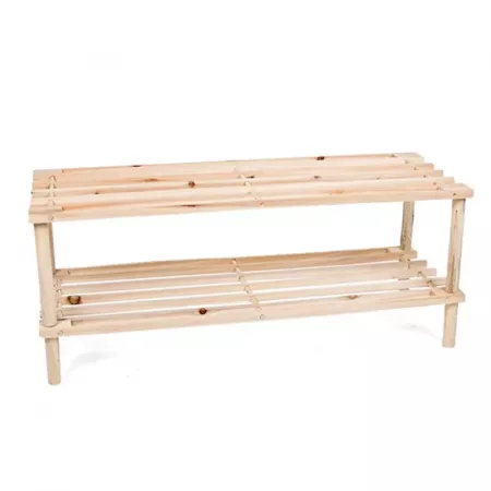 Zapatero de Madera 2 Estantes para 6 Pares - Compacto y Fácil Zapatero de Madera 2 Estantes para 6 Pares - Compacto y Fácil