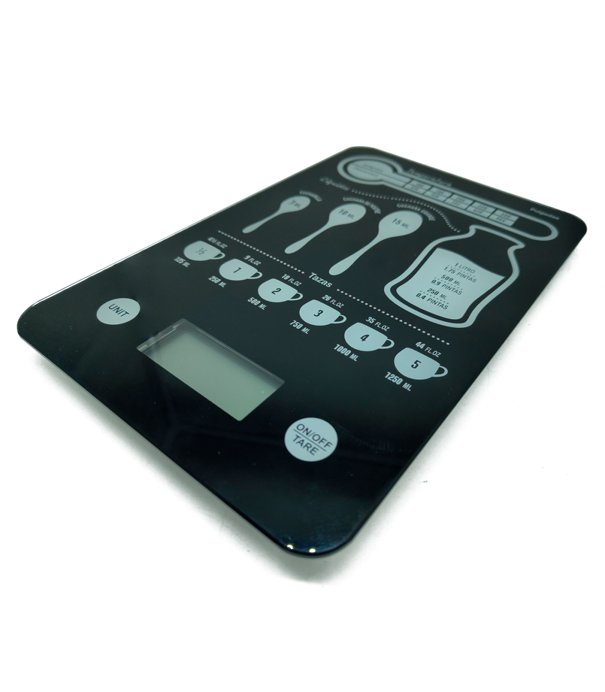 Báscula de cocina digital con rascador de masa NUTRI FIT de alta precisión  multifunción con pantalla LCD para hornear, cocinar y apagar