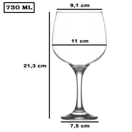 Tradineur - Set de 6 copas de cristal para combinados, cócteles, vino, aptas para lavavajillas, elegantes, fiestas, celebracione