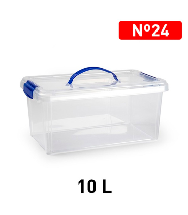Caja de Plástico con Tapa Transparente 17 Litros