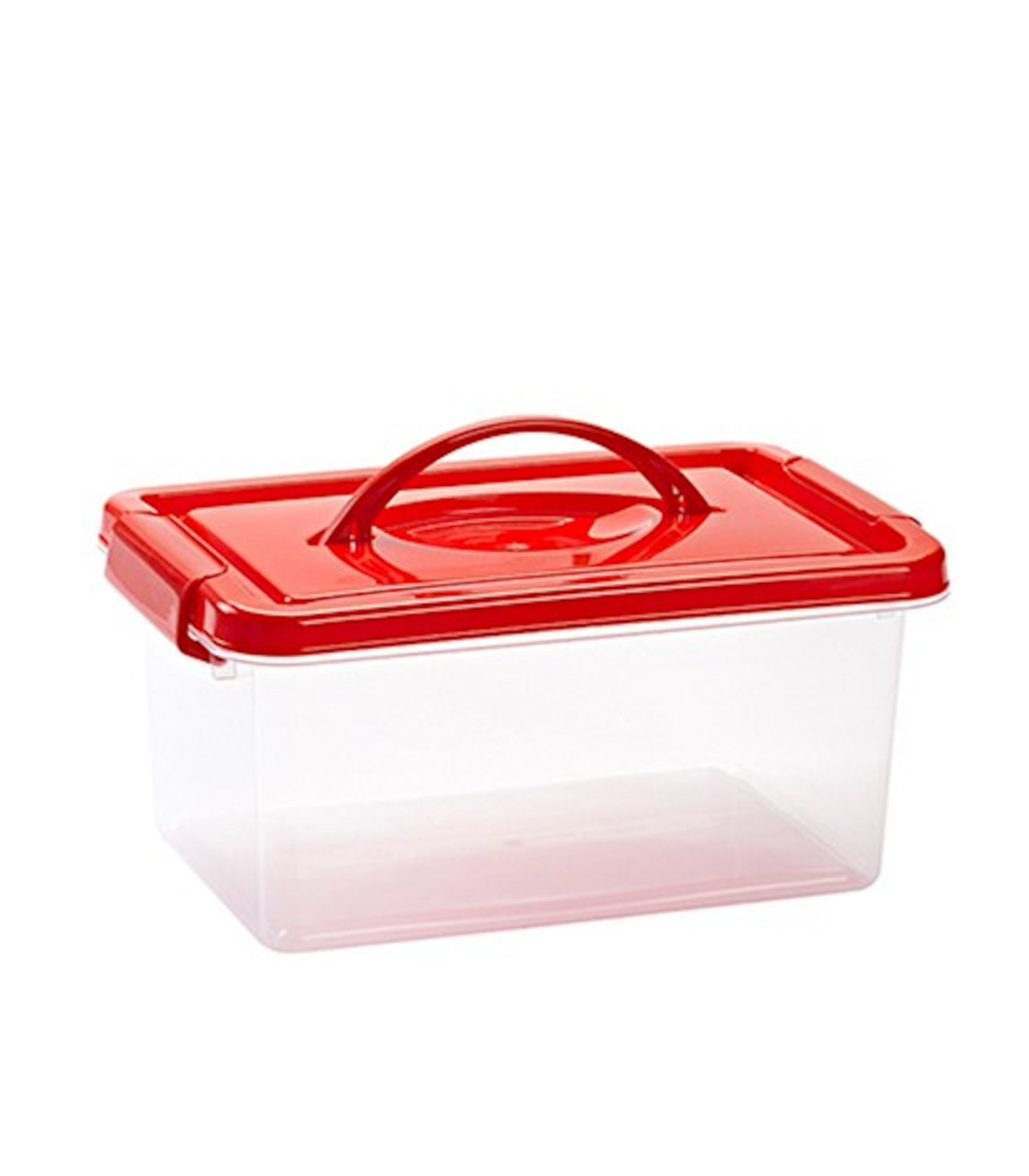Plastic Forte - Caja de plástico con tapa de color surtido y asa, de 29 x  18,5 x 13 cm, 4 litrosl. Baúl con tapa para organiza