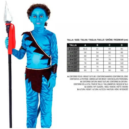 Disfraz Guerrero Tribal Infantil 3-4 Años con Accesorios