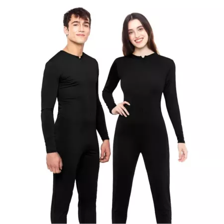 Tradineur - Mono maillot para jóvenes y adultos para carnaval, Halloween, fiestas, celebraciones, color negro (Talla S)