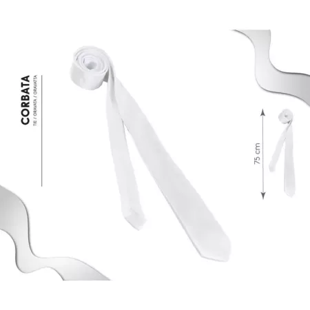 Tradineur - Corbata fina con longitud 75 cm - Fabricado en poliéster - Complemento para disfraces, carnaval, Halloween - Color B
