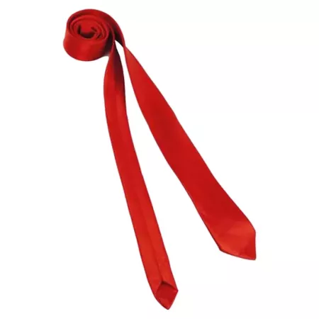 Tradineur - Corbata fina con longitud 75 cm - Fabricado en poliéster - Complemento para disfraces, carnaval, Halloween - Color R
