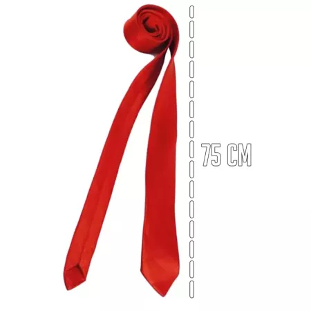 Tradineur - Corbata fina con longitud 75 cm - Fabricado en poliéster - Complemento para disfraces, carnaval, Halloween - Color R