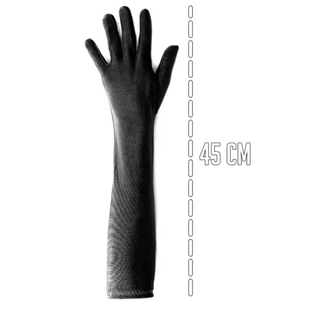 Tradineur - Guantes Largos de 45 cm - Fabricado en poliéster - Talla única para adultos - Ideal para carnaval o Halloween - Colo