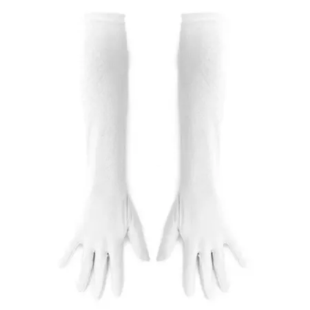 Tradineur - Guantes Largos de 45 cm - Fabricado en poliéster - Talla única para adultos - Ideal para carnaval o Halloween - Colo