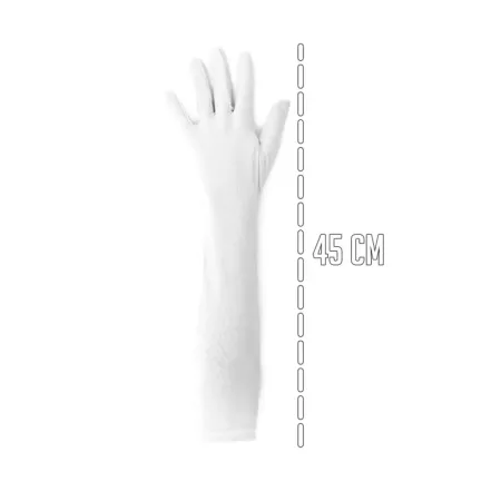 Tradineur - Guantes Largos de 45 cm - Fabricado en poliéster - Talla única para adultos - Ideal para carnaval o Halloween - Colo