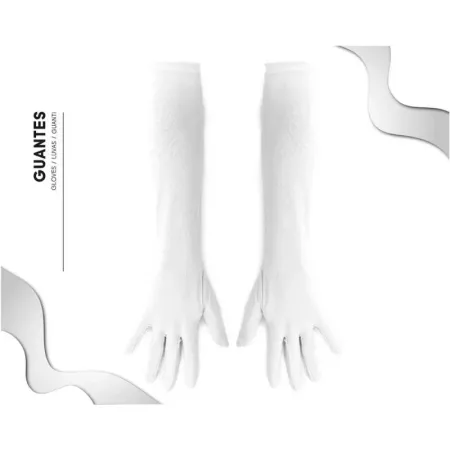 Tradineur - Guantes Largos de 45 cm - Fabricado en poliéster - Talla única para adultos - Ideal para carnaval o Halloween - Colo