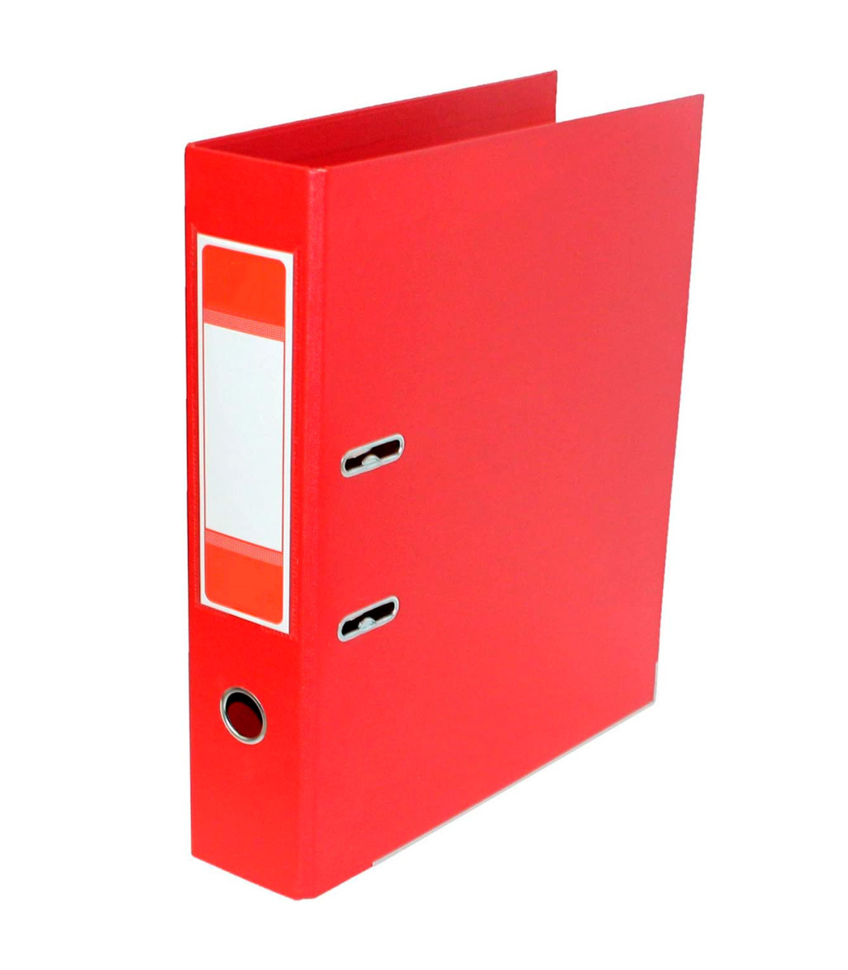 Tradineur - Archivador A-Z con 2 anillas y palanca, tamaño A4, cartón duro,  lomo de 7,5 cm de ancho, oficina (Rojo, 34,5 x 28,5