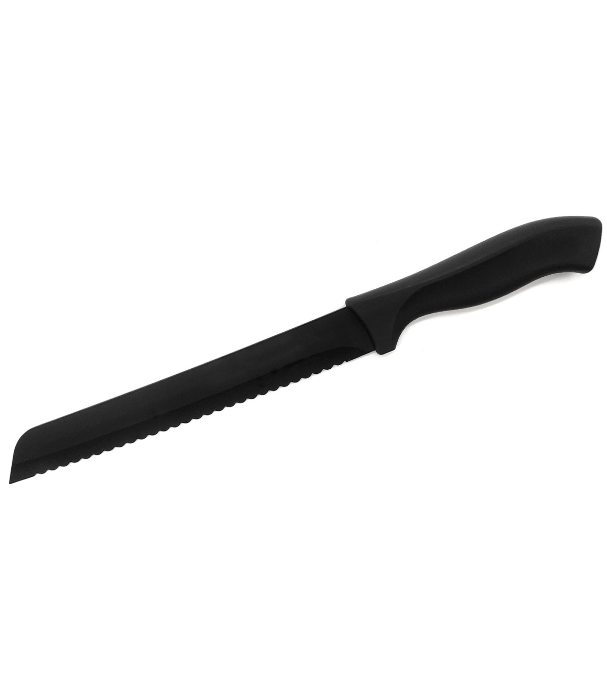 Tradineur - Cuchillo pan, cuchillo panero profesional con hoja serrada de 20  cm y mango ergonómico de plástico, corte preciso, c