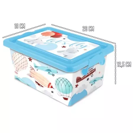Tradineur ? Caja de almacenamiento ? Diseño Lets fly ? Capacidad de 3,7 Litros ? Fabricado en España - Contenedor para almacenar Tradineur ? Caja de almacenamiento ? Diseño Lets fly ? Capacidad de 3,7 Litros ? Fabricado en España - Contenedor para almacenar