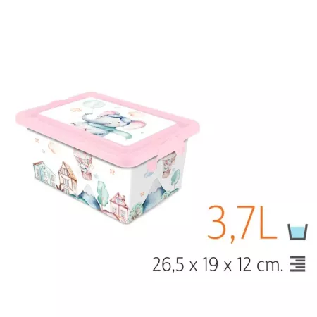 Tradineur ? Caja de almacenamiento ? Diseño Volar ? Capacidad de 3,7 Litros ? Fabricado en España - Contenedor para almacenar ju