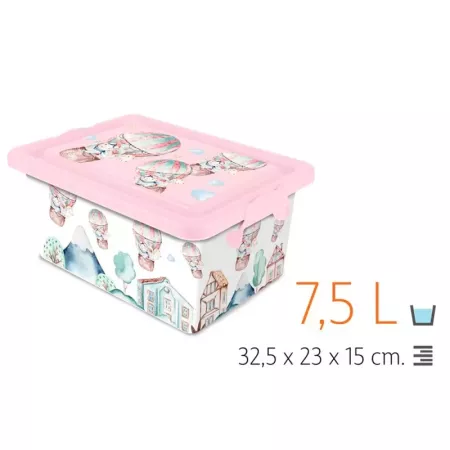 Tradineur ? Caja de almacenamiento ? Diseño Volar ? Capacidad de 7,5 Litros ? Fabricado en España - Contenedor para almacenar ju
